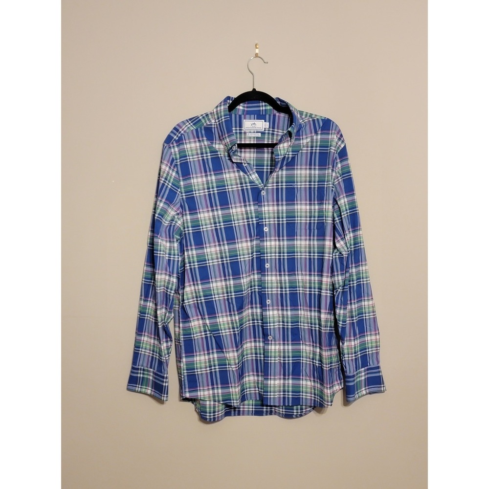 Southern Tide Men's Large intercostal button down long sleeve shirt‎